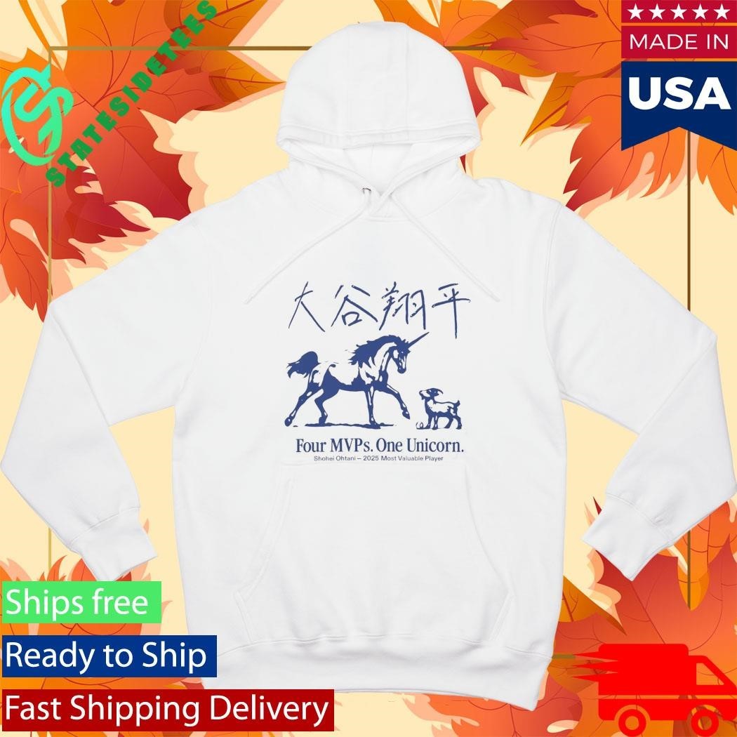 Shohei Ohtani Four MVPs One Unicorn Shirt