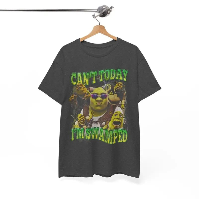 Shrek Funny Shirt Shrek Can't Today I'm Swamped Shirt, Meme funny Shirt Casual Classic Hoodie, Sweatshirt | TeeBloomCo.com