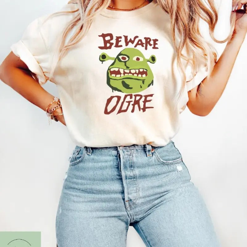 Shrek Shirt - Beware Ogre Halloween Tee for a Fun Costume Look Hoodie, Sweatshirt | TeeBloomCo.com
