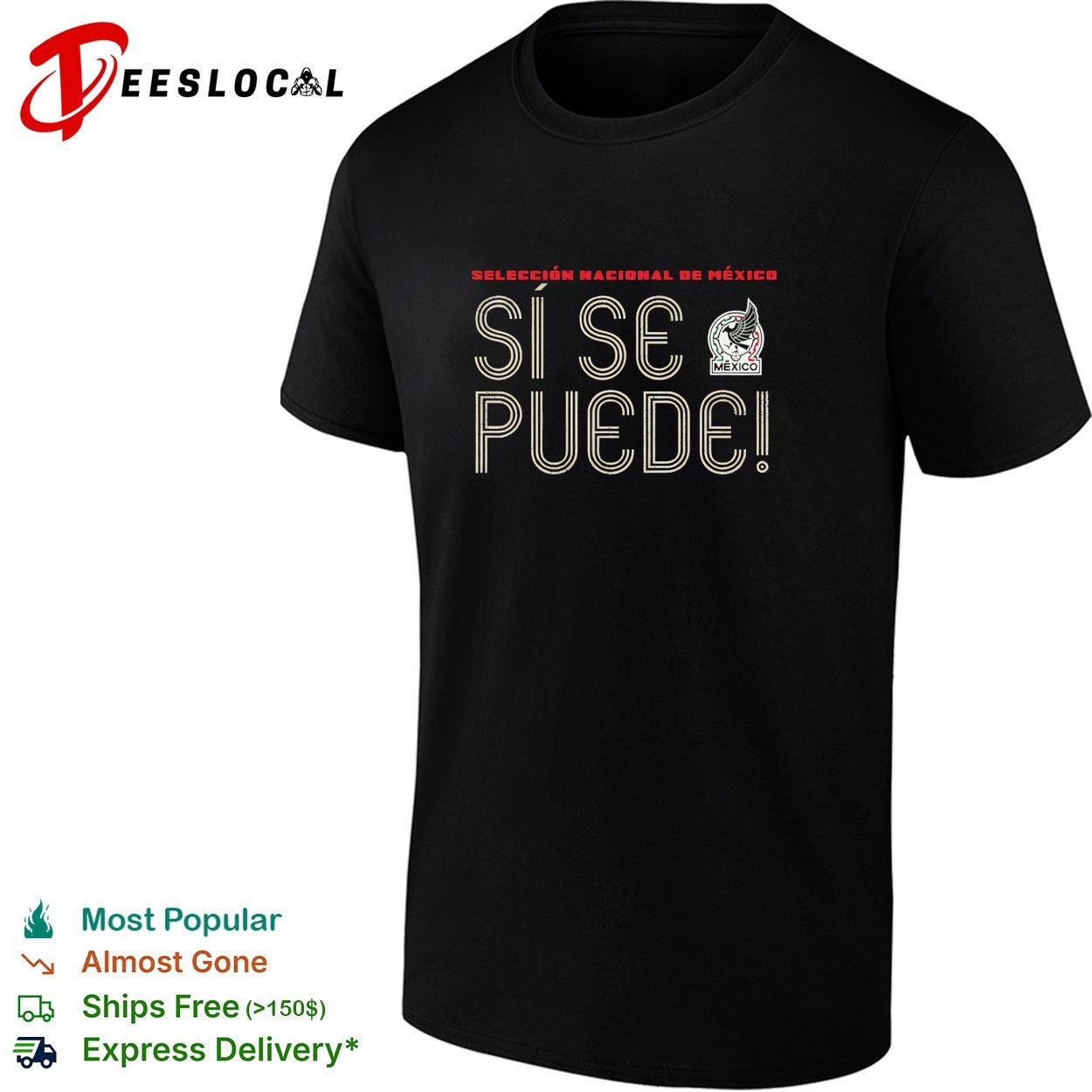 Si se puede Mexico Seleccion Nacional dark minimal shirt