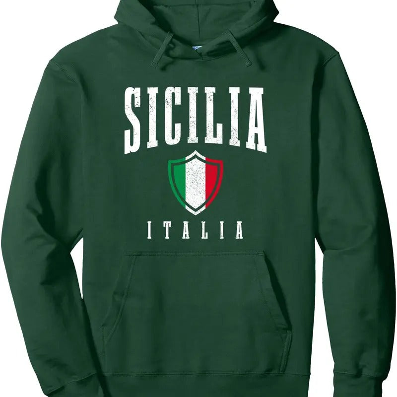 Sicilia Italy Sicily Italia Italian Flag Pride Hoodie | Unisex Hooded Sweatshirt | FAST SHIPPING T-Shirts | TeeBloomCo.com