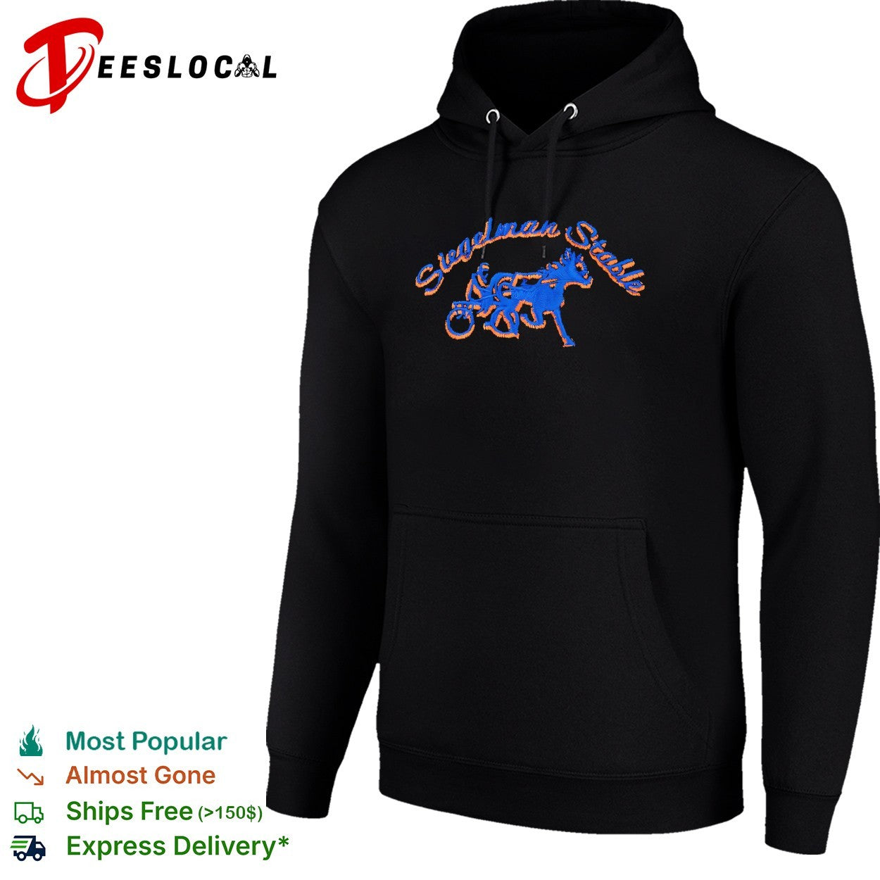 Siegelman Stable harness racing horse and jockey emblem shirt