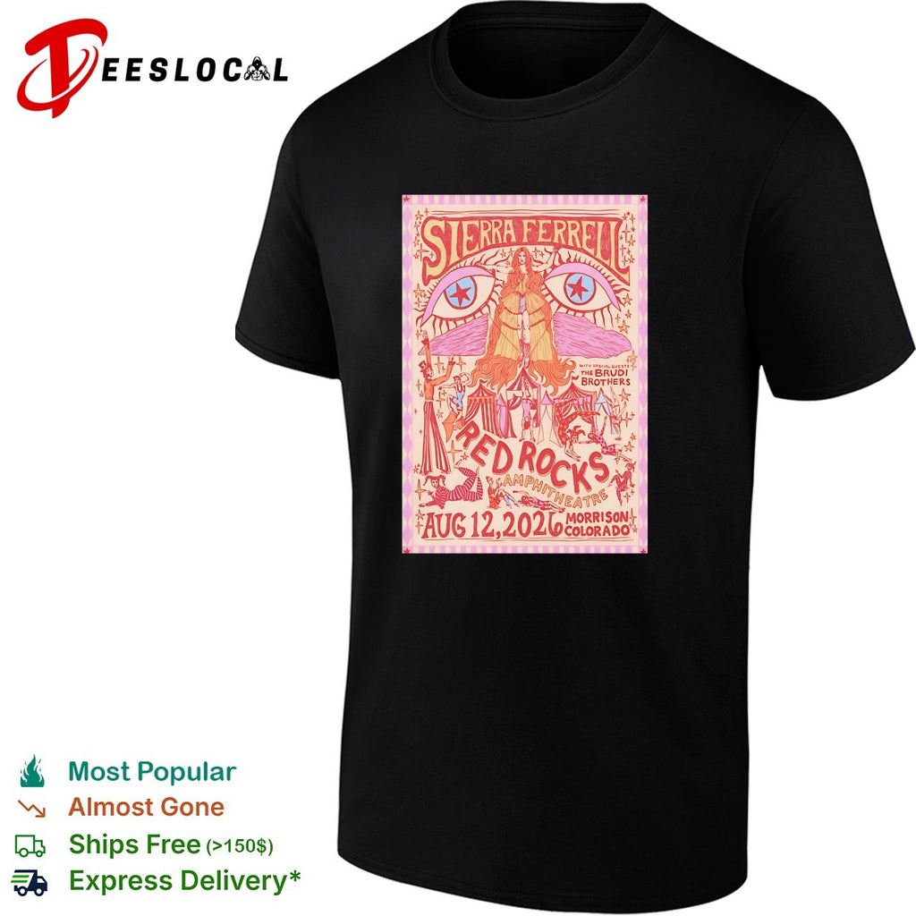 Sierra Ferrell Red Rocks Aug 12 2026 Morrison Colorado pink version poster shirt