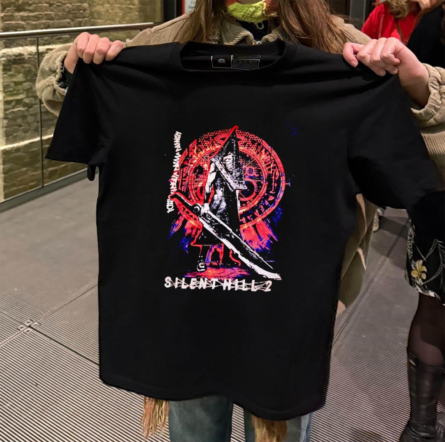 Silent Hill 2 Pyramid Head Red Halo Video Game shirt