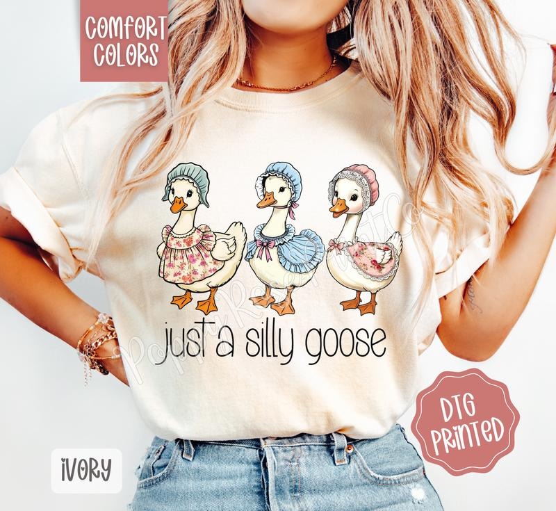 Silly Goose Comfort Colors Shirt, Cute Summer Tshirt, Trendy Women's Tee, Gift for Her Hoodie, Sweatshirt | TeeBloomCo.com