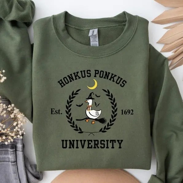 Silly Goose Shirt, Silly Goose On The Loose Sweatshirts, Honkus Ponkus Halloween Hoodie, Sweater Outfits | TeeBloomCo.com
