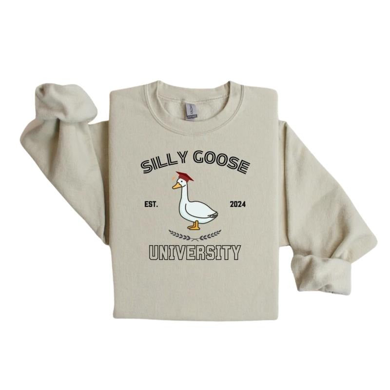 Silly Goose University, Graduation Sweatshirt, College Shirt, Unisex Crewneck Sweater, Funny T-Shirt, Trendy Goose...