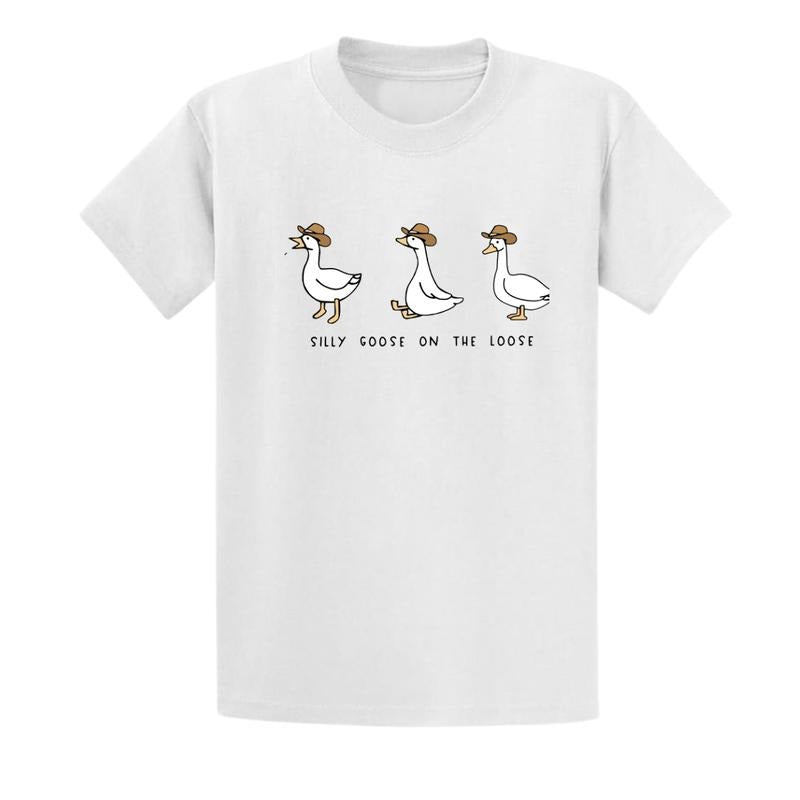 Silly Goose on the Loose Shirt, Funny Goose Sweatshirt, Goose Sweaters Goose University Goose On The Loose Animal Hoodie,...