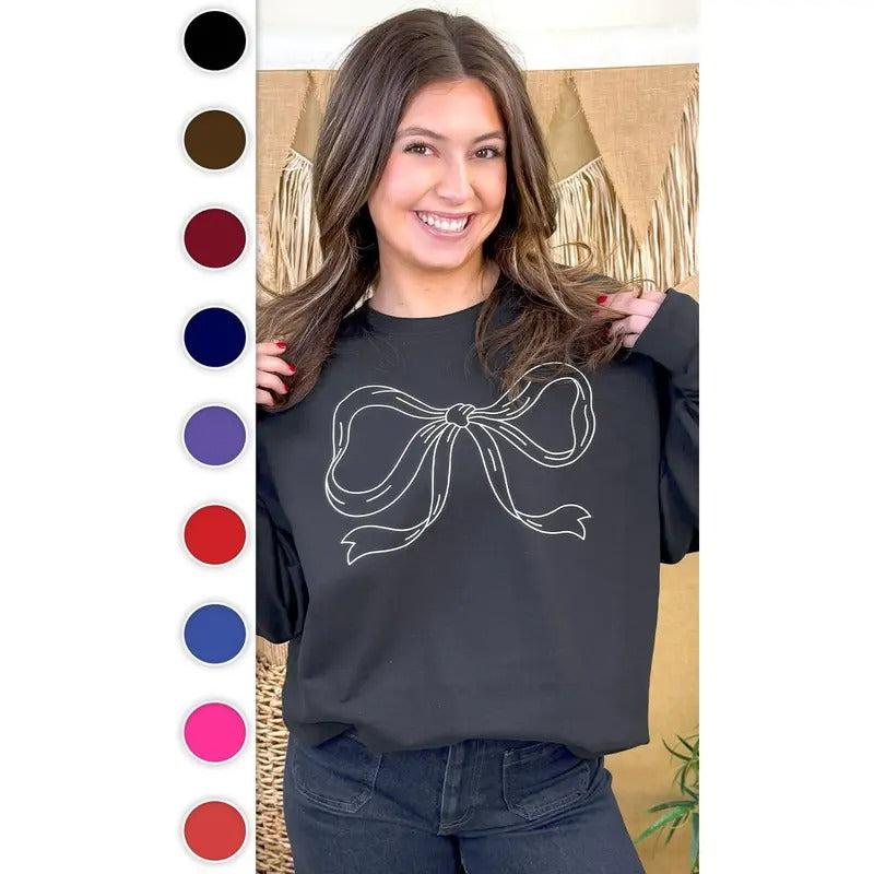 Simple Bow Graphic Sweatshirt T-Shirts, Hoodie | TeeBloomCo.com