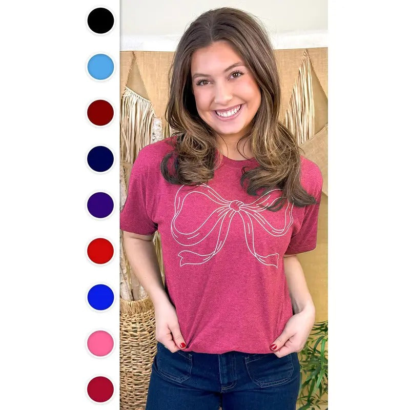 Simple Bow Graphic T-Shirt Hoodie, Sweatshirt | TeeBloomCo.com
