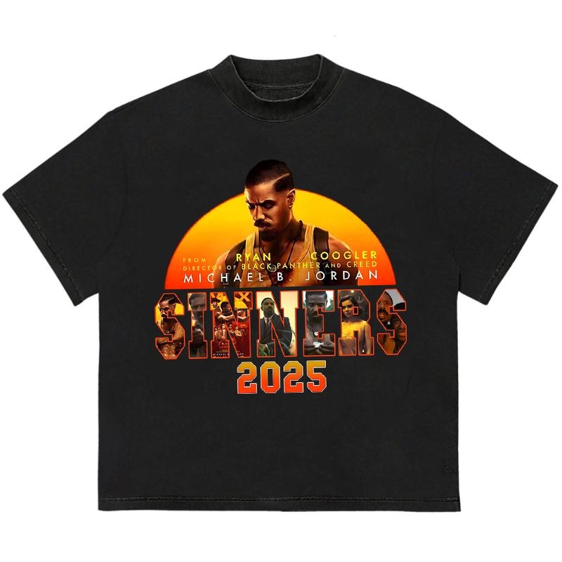 Sinners 2025 T-Shirt Stylish Gift for Her Street Style Cozy Graphic T-Shirt for Chilly Days Hoodie, Sweatshirt