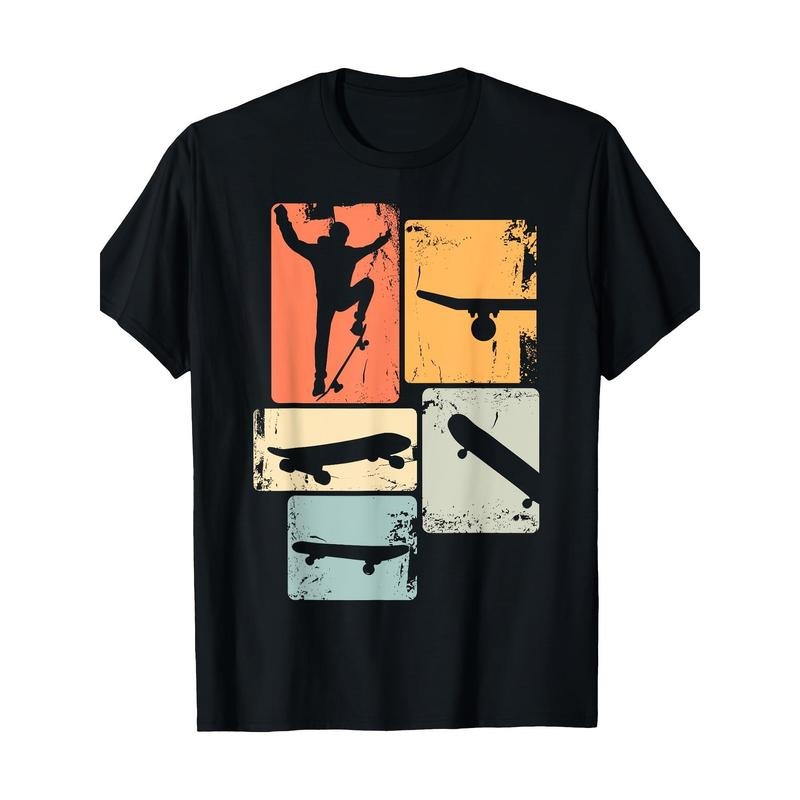Skateboarder Retro Skateboard Men's T-shirt 100% cotton T-shirt Made in USA Hoodie, Sweatshirt | TeeBloomCo.com