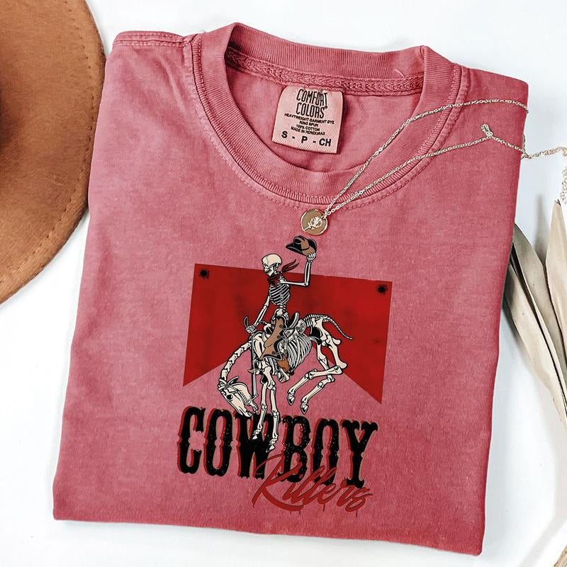 Skeleton Cowboy Shirt, Cowboy Killers Shirt, Retro Western T-Shirt, Western Rodeo Tee, Unisex T-Shirt Hoodie, Sweatshirt
