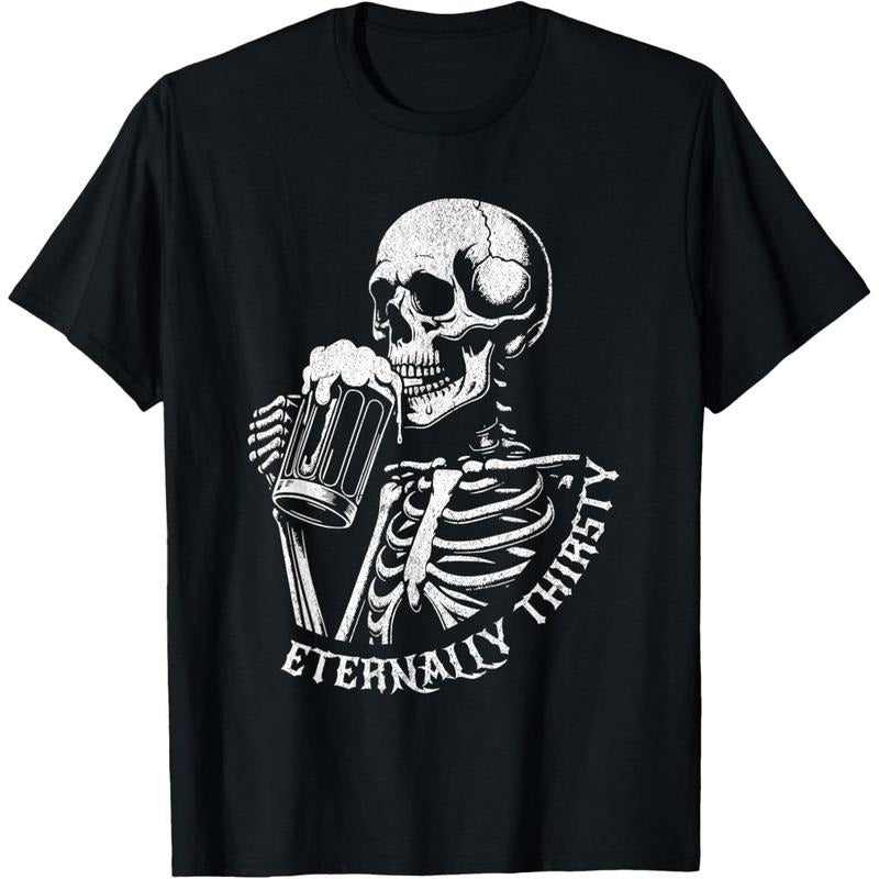 Skeleton Drink Beer Funny Craft Brew Dark Humor Skull Hops T-Shirt  made in us Hoodie, Sweatshirt | TeeBloomCo.com