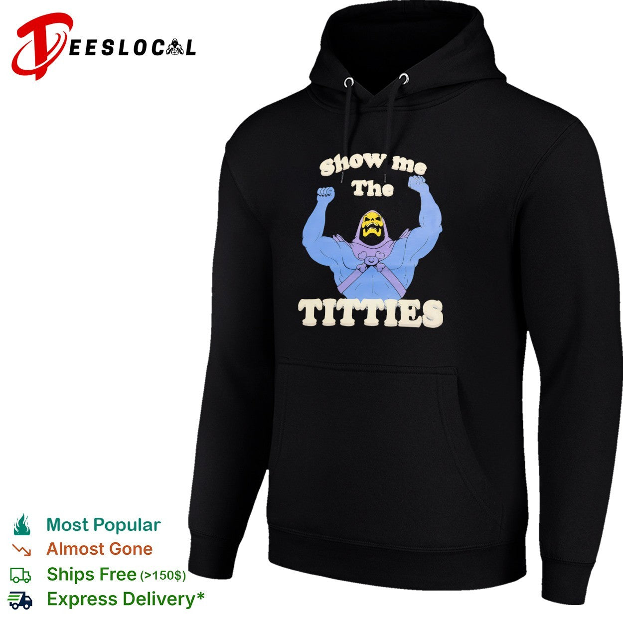 Skeletor Masters of the Universe show me The Titties shirt
