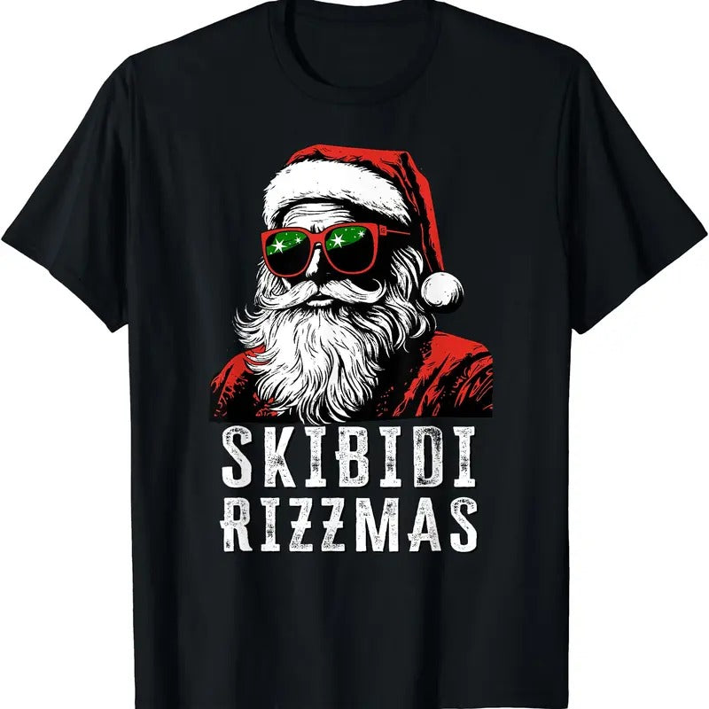 Skibidi Rizzmas Christmas Rizz Santa Claus T-Shirt Hoodie, Sweatshirt | TeeBloomCo.com