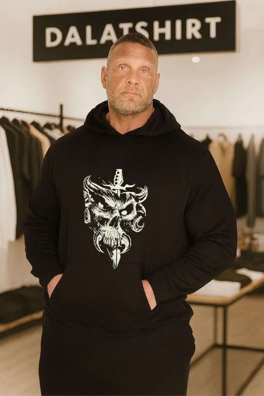 Skull and Knife with Brass Knuckles Dark Art shirt