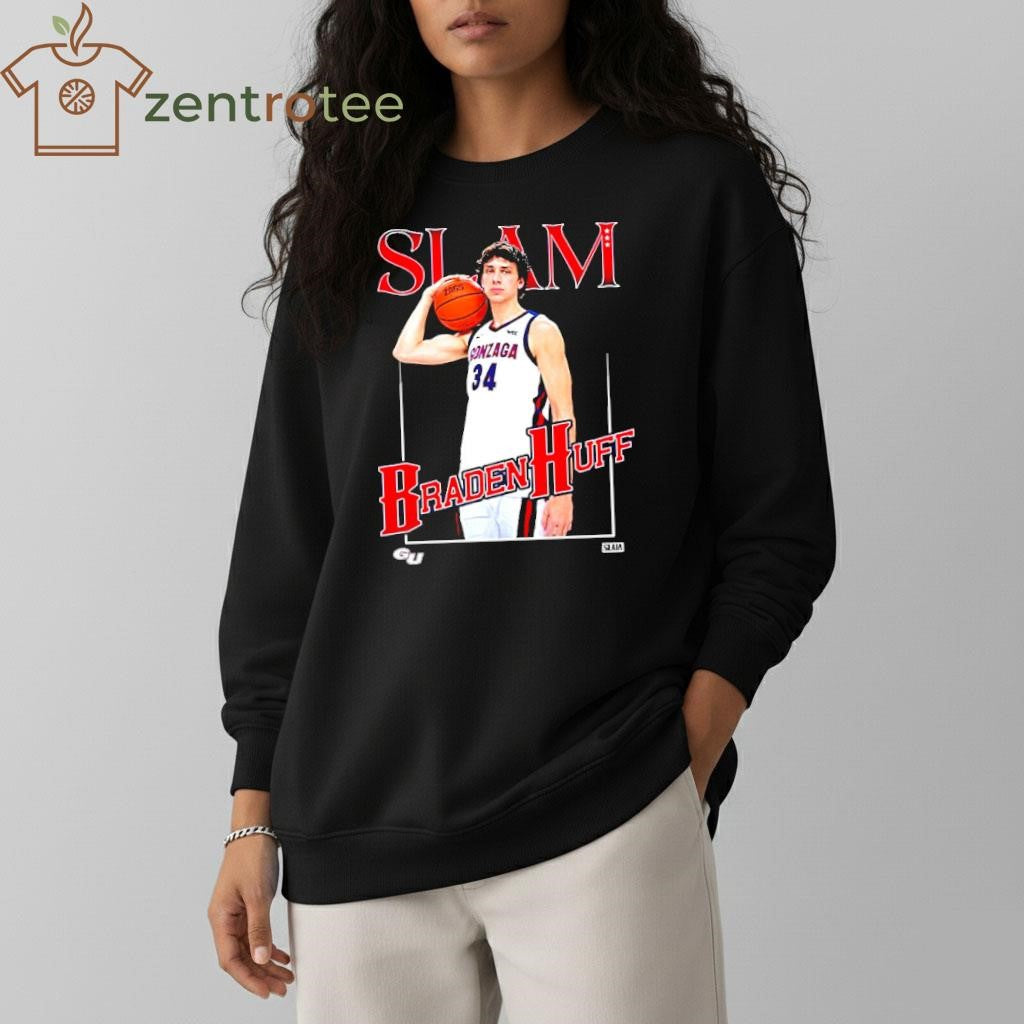 Slam Gonzaga Bulldogs Basketball Braden Huff Remix tee