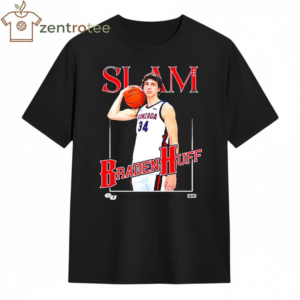 Slam Gonzaga Bulldogs Basketball Braden Huff Remix tee