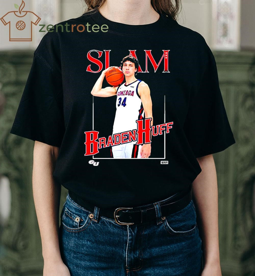 Slam Gonzaga Bulldogs Basketball Braden Huff Remix tee