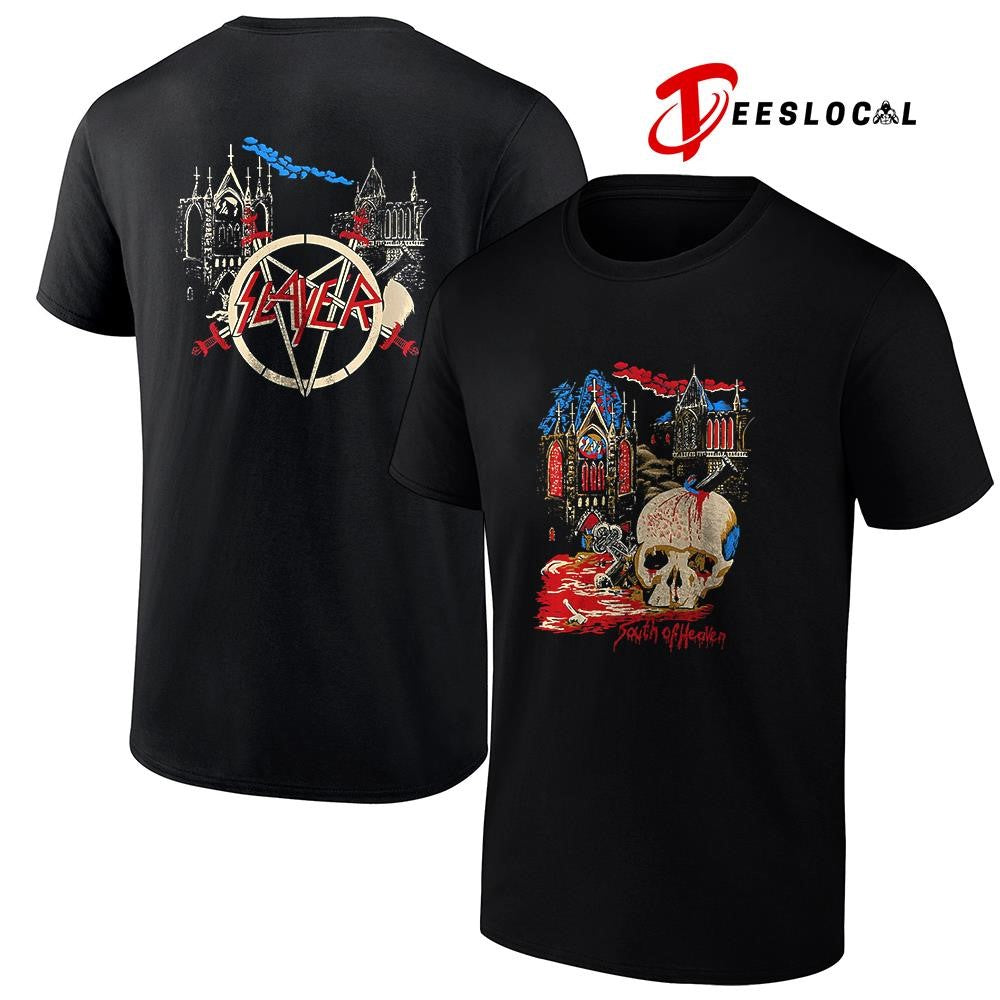 Slayer South of Heaven skull art shirt
