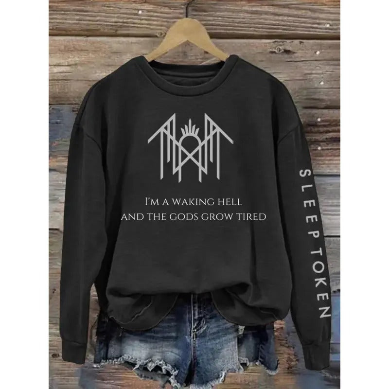Sleep Token -  I'm A Waking Hell And The Gods Grow Tired Print Vintage Sweatshirt - Hoodie, Gift For Fan Sleeves With...