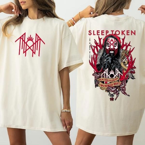 Sleep Token Butterfly Rock Band Shirt, Graphic Band T-Shirt, Sweatshirt, Hoodie, Unisex Gift for Fan | TeeBloomCo.com