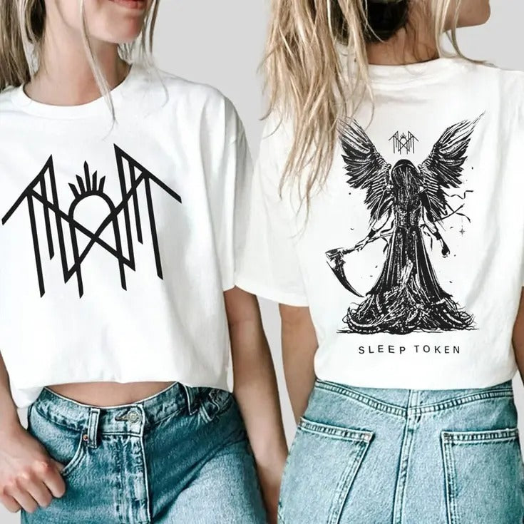 Sleep Token Reaper Angel Rock Music Band Shirt Double Sides Shirt, Reaper Angel TShirt, Vintage TRIDENT Hoodie, Sleep...
