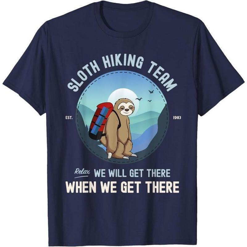 Sloth Hiking Sloth Hiking Team T-Shirt Made in USA Hoodie, Sweatshirt | TeeBloomCo.com