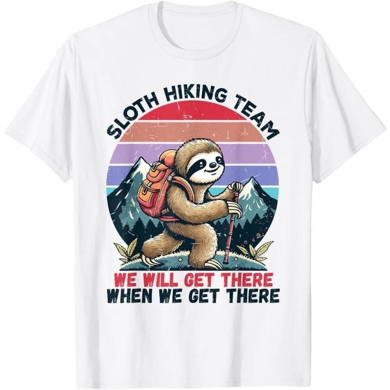 Sloth Hiking Team Hiking Gifts Men Funny Sloth T-Shirt Made in USA Hoodie, Sweatshirt | TeeBloomCo.com