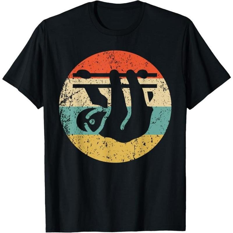 Sloth Retro Style Animal T-Shirt Made in USA Hoodie, Sweatshirt | TeeBloomCo.com
