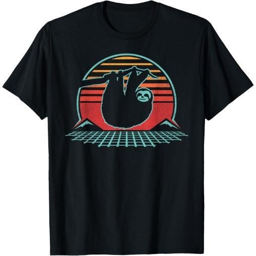 Sloth Retro Vintage 80s Style Zoologist Animal Lover Gift T-Shirt Made in USA Hoodie, Sweatshirt | TeeBloomCo.com