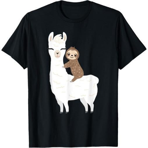 Sloth Riding Llama Shirt Funny Birthday Gift for MenT-Shirt Made in USA Hoodie, Sweatshirt | TeeBloomCo.com