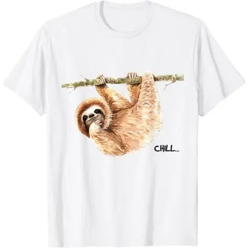 Sloth says Chill T-Shirt Made in USA Hoodie, Sweatshirt | TeeBloomCo.com