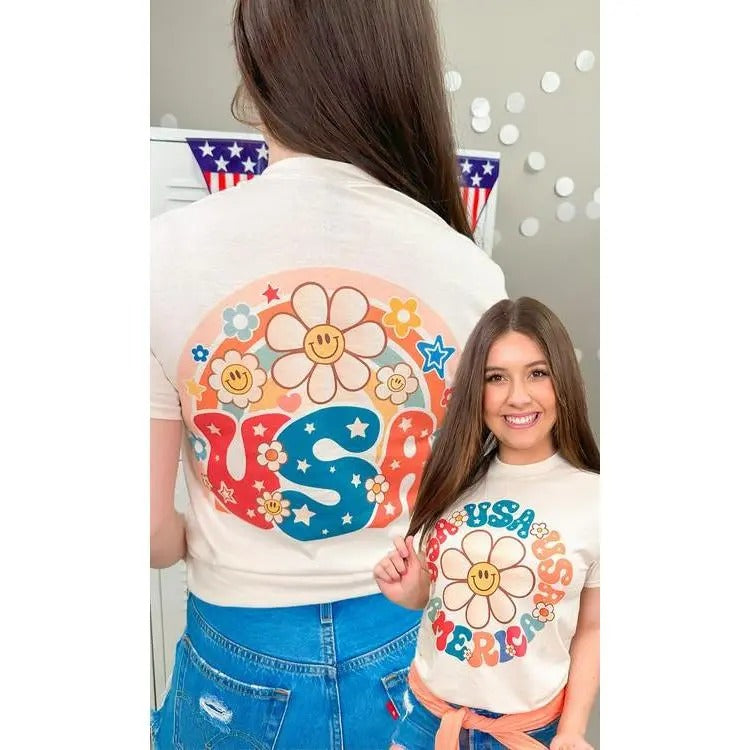 Smiley USA Graphic T-Shirt Hoodie, Sweatshirt | TeeBloomCo.com