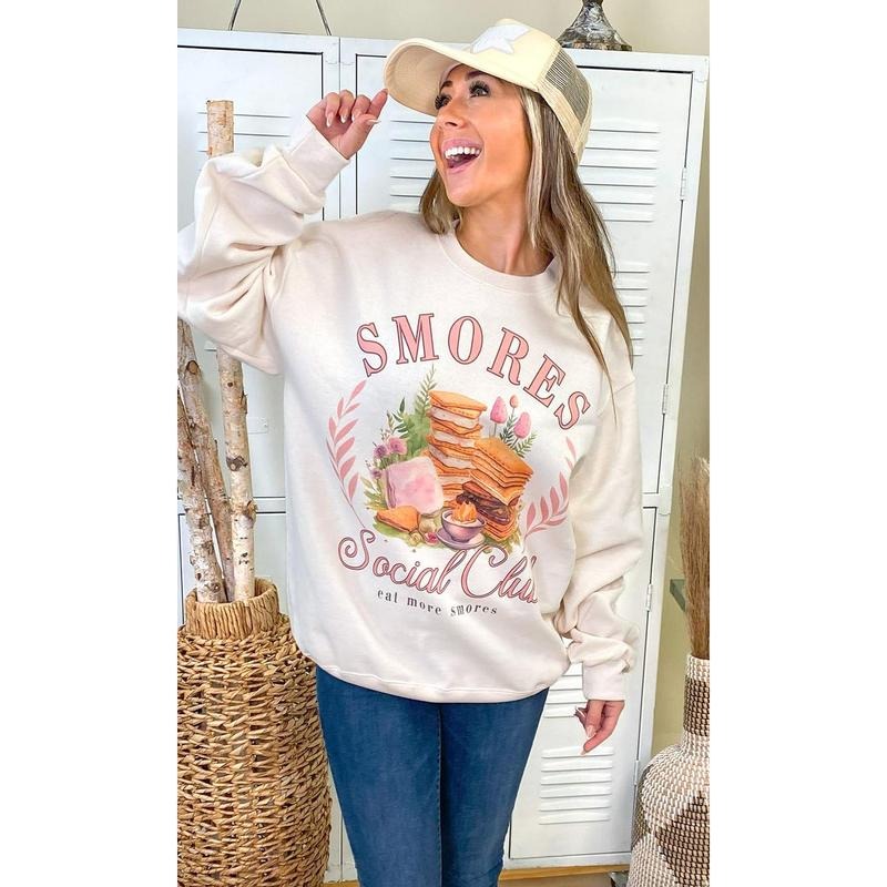 Smores Social Club Graphic Sweatshirt T-Shirts, Hoodie | TeeBloomCo.com