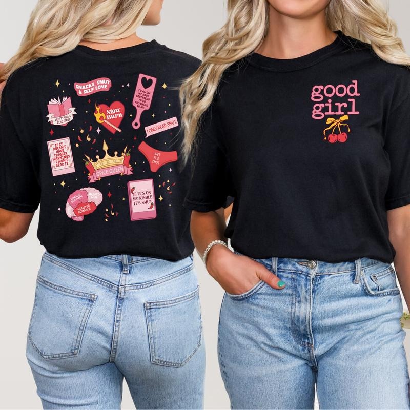 Smut T-Shirt, STFUATTDLAGG Sweatshirt, Good Girl Book Club Hoodie, Enemies To Lovers Sweater, Dark Romance Spicy Book...