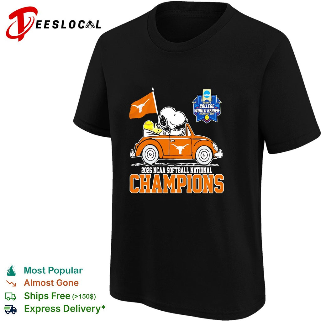 Snoopy Texas Longhorns 2026 NCAA softball national champions Oklahoma City shirt