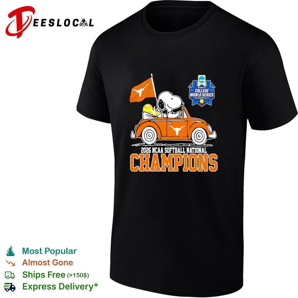Snoopy Texas Longhorns 2026 NCAA softball national champions Oklahoma City shirt