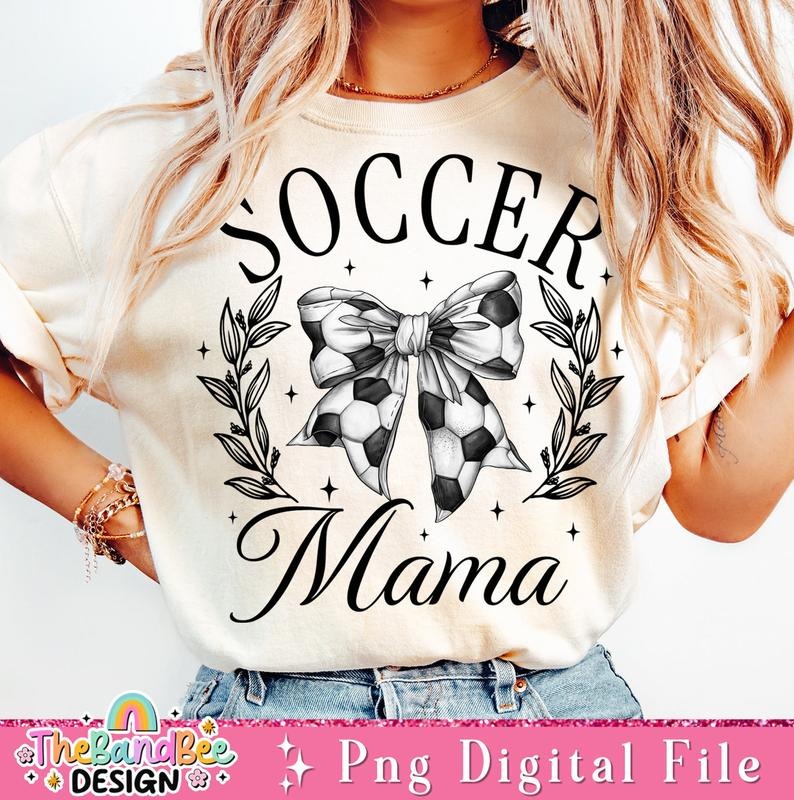 Soccer Mama T-Shirt, Coquette Soccer Bow T-Shirt, Soccer T-Shirt, Soccer Bow T-Shirt, Fall Coquette Bow T-Shirt, Soccer...
