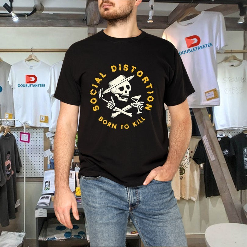 Social Distortion Born To Kill Crossed Skelly Shirts
