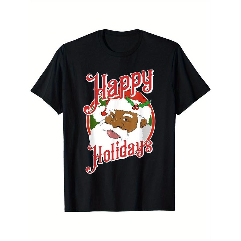 Soft & Comfy Cotton T-Shirt with Festive Santa Claus Design