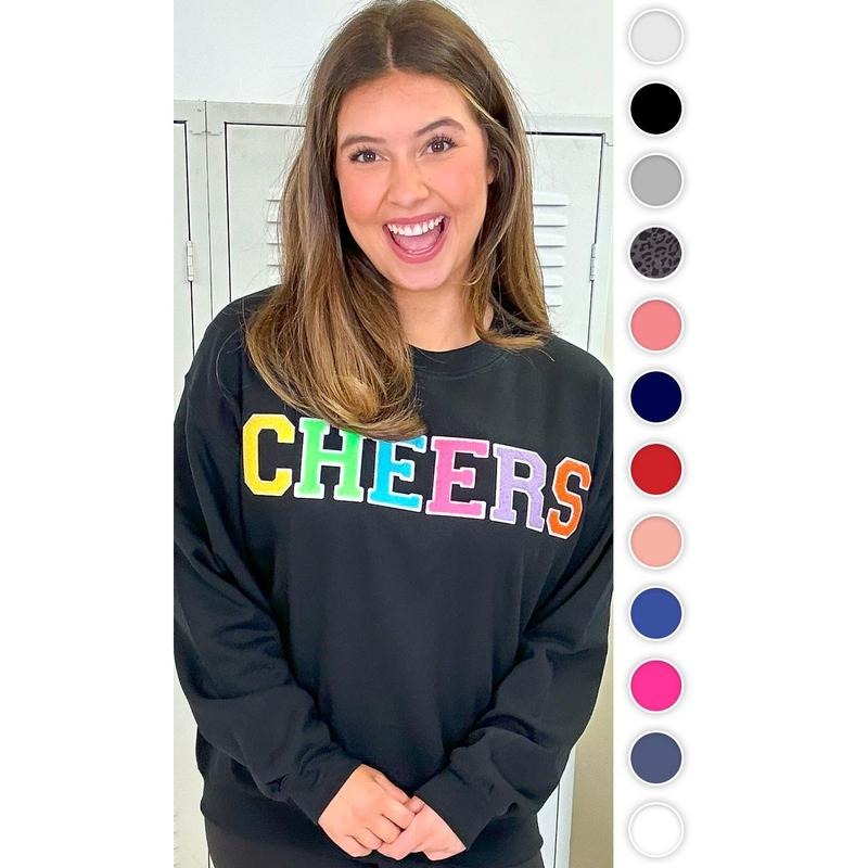Soft Chenille Cheers Sweatshirt T-Shirts, Hoodie | TeeBloomCo.com