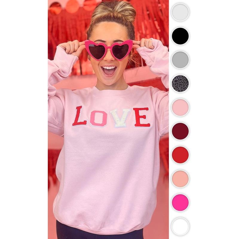 Soft Chenille Love Sweatshirt T-Shirts, Hoodie | TeeBloomCo.com
