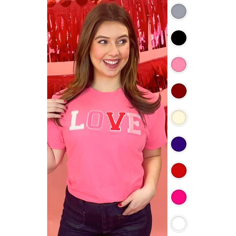 Soft Chenille Love T-Shirt Hoodie, Sweatshirt | TeeBloomCo.com