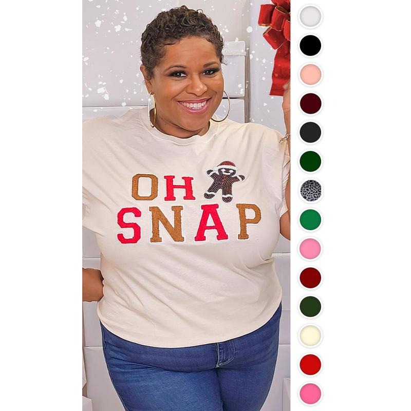 Soft Chenille Oh Snap Graphic T-Shirt Hoodie, Sweatshirt | TeeBloomCo.com