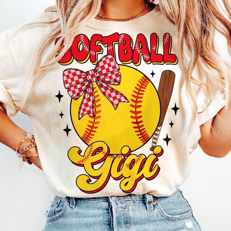 Softball Gigi T-shirt, Retro Softball Mama, Game Day Grandma T-shirt Hoodie, Sweatshirt | TeeBloomCo.com