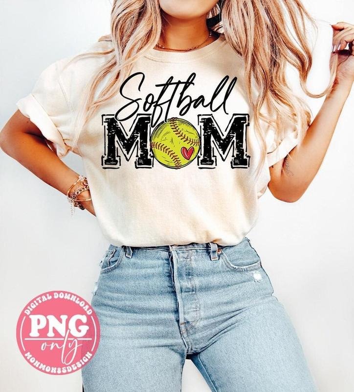 Softball Mom T-shirt, Varsity Distressed, Loud and Proud, Softball Mama Hoodie, Sweatshirt | TeeBloomCo.com