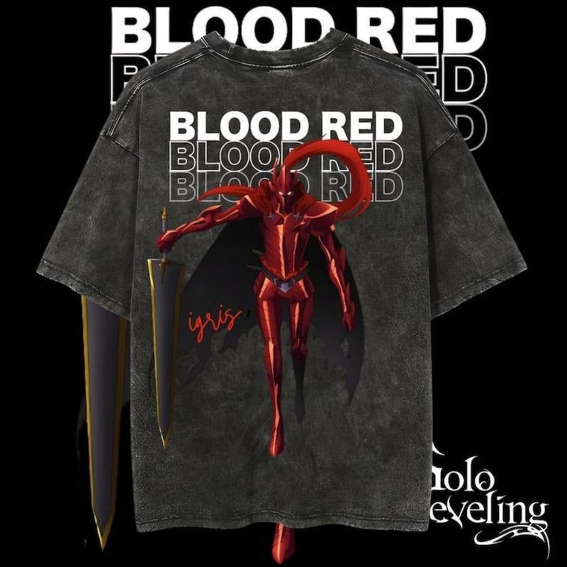 Solo Leveling Anime Tee, Heavy Washed Shirt, Anime T-Shirt Cotton Menswear Hoodie, Sweatshirt | TeeBloomCo.com