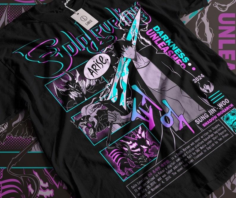 Solo Leveling Unisex T-Shirt, Anime Shirt, Classic Menswear Cotton Top Hoodie, Sweatshirt | TeeBloomCo.com